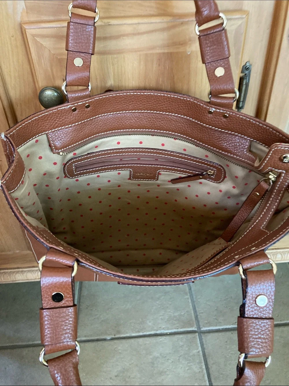 kate spade Cognac Leather Tote Bag